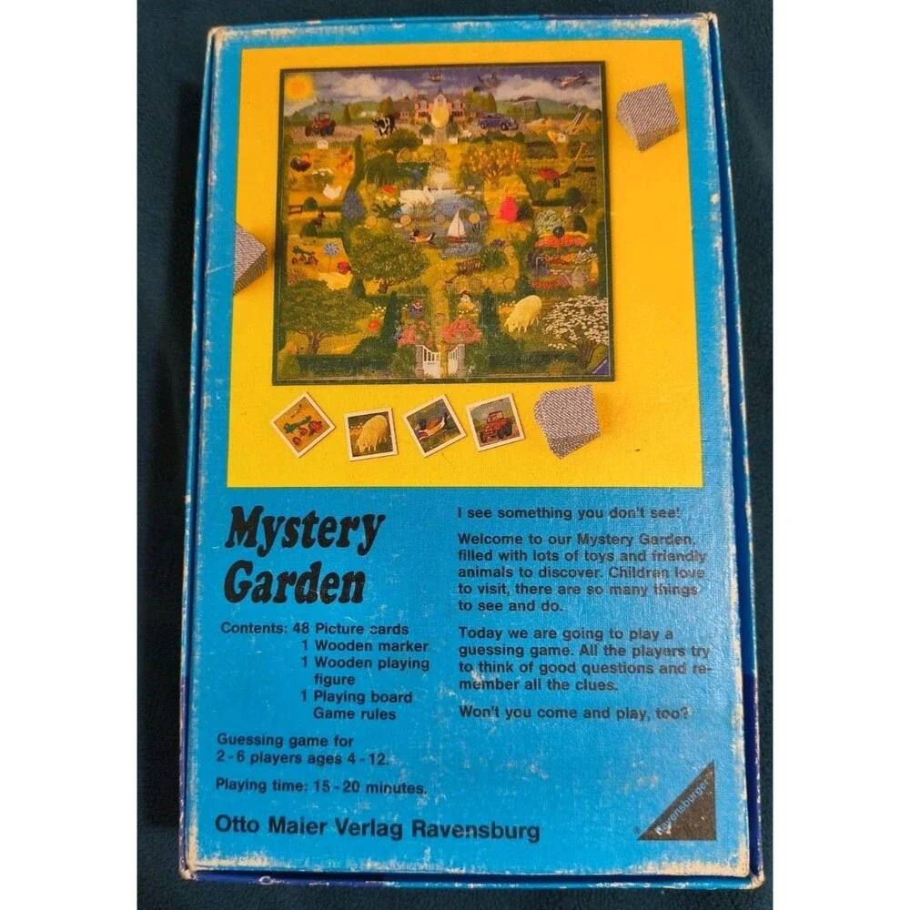 1992 Mystery Garden Board Game By Ravensburger 99% Complete